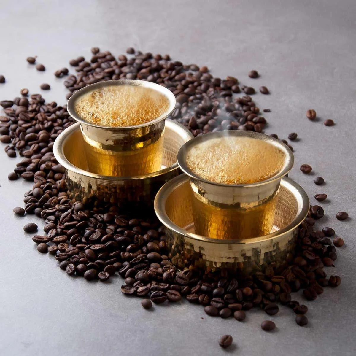 Traditional brass coffee